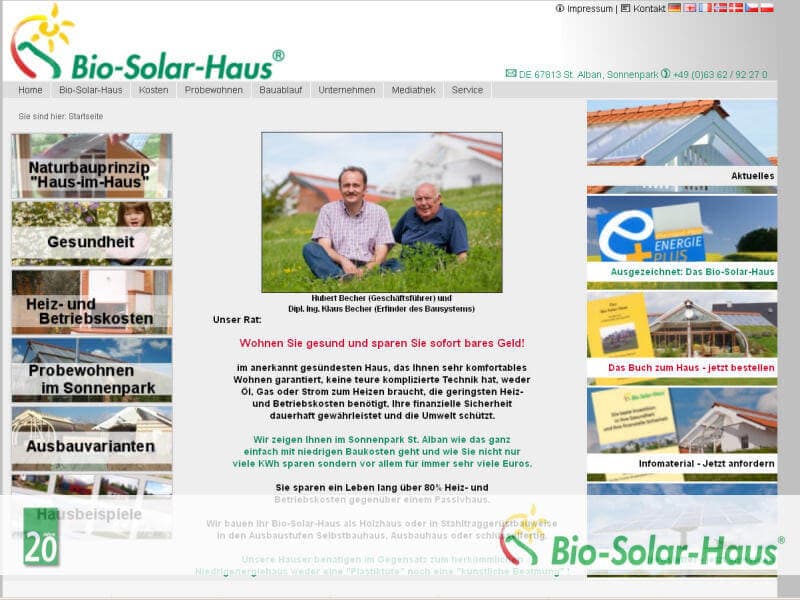 Relaunch www.bio-solar-haus.de